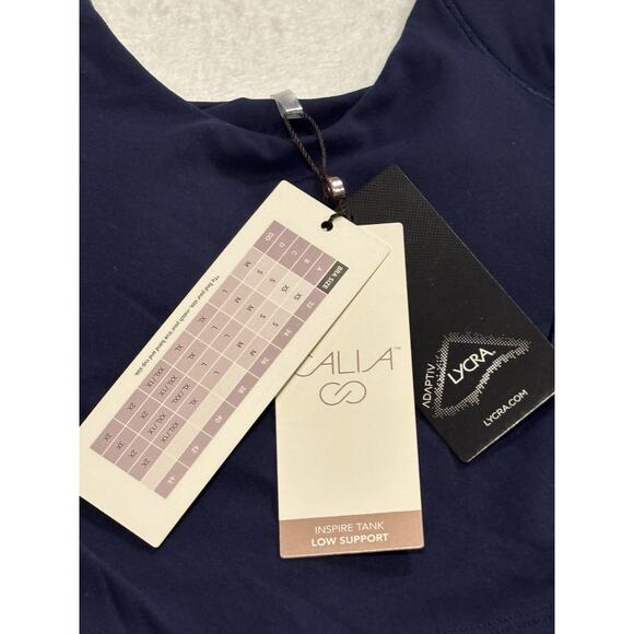 Calia Women’s XXS Inspire Scoop Neck Tank Top - Opulent Blue New With Tags - Picture 3 of 4